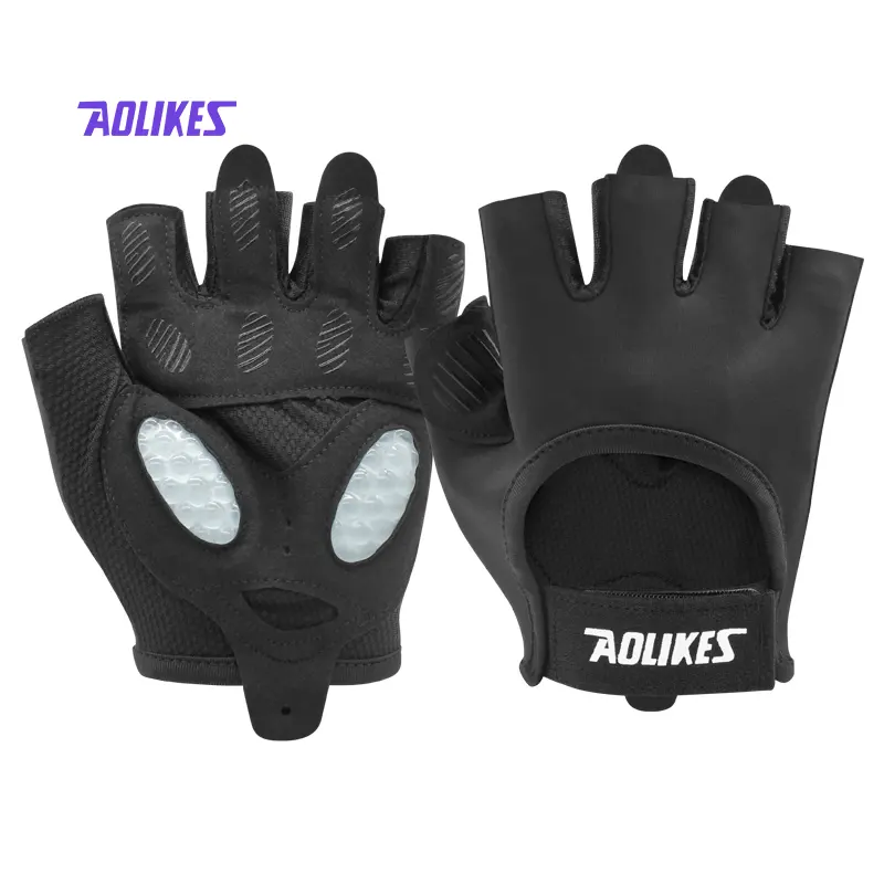 Half Vinger Gym Fitness Hand Handschoenen Palm Protector Vrouwen Mannen Met Pols Wrap Ondersteuning Crossfit Workout Power Gewichtheffen