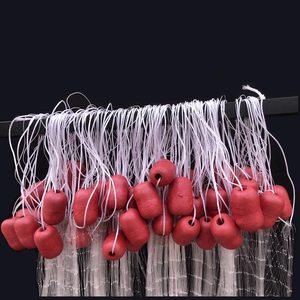 Filet de pêche fait à la main à 3 couches avec <span class=keywords><strong>mousse</strong></span> PVC 25M PA Line & Sinkers-Nylon 3 couches Seine Trammel Net Float Wrapped Rope 25M PA - Product Image 4