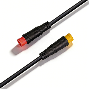 いいえ。 2468-24 2芯共有自転車ロックライン3芯M8コネクタ防水オス・メスドッキングケーブル - Product Image 1