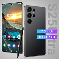 Teléfono Móvil S25 Ultra en Oferta, 16GB de RAM, 1TB de Almacenamiento, 5G, Pantalla de 7.3 Pulgadas, Deca Core, Desbloqueo por Reconocimiento Facial