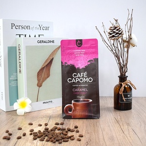 Papel de aluminio de fondo plano embalaje de alimentos doypack embalaje resellable bolsas de café instantáneo con válvula y cremallera - Product Image 1
