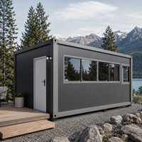 Maison de magasin pliable intégrée, mobile, en panneaux sandwich d'acier, insonorisée et étanche, pour l'aménagement paysager