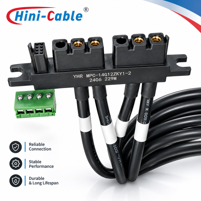 Automotive 30KW 40KW Power Modules YHR MPC-14G12ZKY1-2 Blind Mate Connector Cable Assembly 600V Pure Copper 300mm Wire Harness