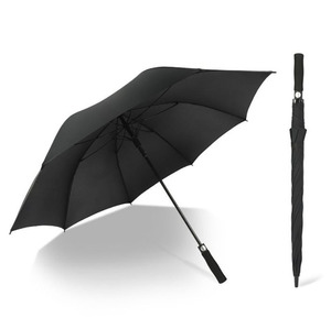 Kaihe Custom Printing Logo Golf Promotional Umbrella Black 27 Inch Wholesale Golf Umbrella