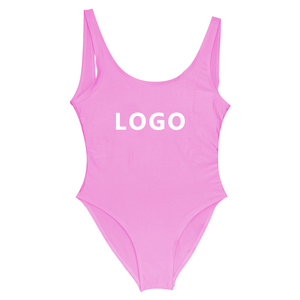 Traje de Baño Personalizado con Estampado por Sublimación para Novias, Bikini Sexy de Color Sólido sin Espalda, Traje de Baño de Una Pieza Triangular Modesto de Talla Grande - Product Image 6