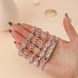 All'ingrosso gioielli di moda amore gocce geometriche colorate cubiche <span class=keywords><strong>serie</strong></span> braccialetto per donne ragazze - Product Image 2