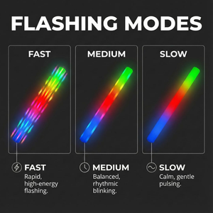 Custom <b>LED</b> Foam <b>Light</b> <b>Sticks</b> Batons Roman Tenei Design Wedding Birthdays Parties Concerts Festivals - Product Image 3