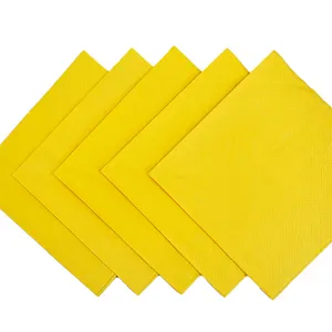 Factory Direct Sale High Quality Dyed Paper Napkins Yellow Paper Napkins Serviettes Dinner Paper Napkins