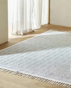 Aztec <b>Block</b> Print Cotton Dhurrie Rug Handmade Boho Area Carpet Floor Rug Home Decor - Product Image 5