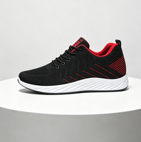 Chaussures de sport décontractées pour hommes, printemps-été, respirantes, en mesh, légères, à lacets, confortables, semelle extérieure en PVC souple, antidérapantes