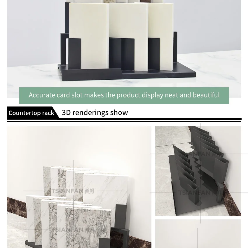 Metal Countertop Stone Granite Sample Ceramic Display Porcelain Marble Mosaic Tabletop Quartz Display Racks Tile Desk Stand
