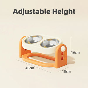 Tigela Dupla de Aço Inoxidável Ajustável e Fácil de Limpar para Alimentação Lenta de Animais de Estimação, Tigelas Elevadas Inclináveis para Cães - Product Image 3