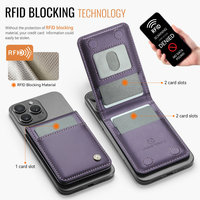 Étui de téléphone portable Jeehood couleur violet chaud avec recharge sans fil, coque arrière magnétique puissante pour iPhone 18 Pro Max