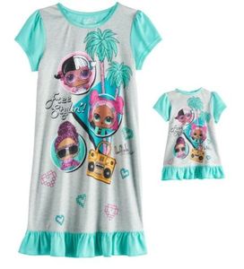 Bambini ragazze <span class=keywords><strong>pigiama</strong></span> e camicia da notte fit American Girls abbigliamento <span class=keywords><strong>estivo</strong></span> bambini <span class=keywords><strong>pigiama</strong></span> sleepwear ragazze Sleepwear Dress - Product Image 3