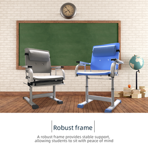 Mobilier scolaire <span class=keywords><strong>Table</strong></span> de classe réglable en hauteur Bureau et chaise d'étudiant durables Chaise de repos de <span class=keywords><strong>midi</strong></span> réglable - Product Image 3