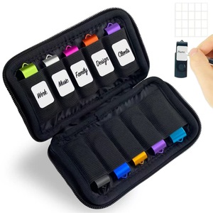 10 slots <b>USB</b> <b>storage</b> case Neoprene Electronic Organizer Case Shock Resistant Zipper <b>Storage</b> Pouch Portable Protective Holder - Product Image 1