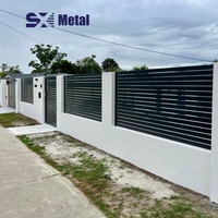 Panneaux de clôture en alliage d'aluminium écologiques, revêtement poudré noir, hauteur 6 pieds, pour bordure de jardin et usage extérieur (vente en gros)