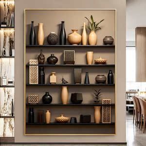 Decorazioni per la Casa, Arte Murale all'Ingrosso, Vari Vasi Moderni ed Eleganti, Superfici Lucide, Decorazioni in Porcellana con Cristalli e Diamanti - Product Image 1
