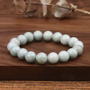Pulseira jade feminina, bracelete joia natural com contas de jade