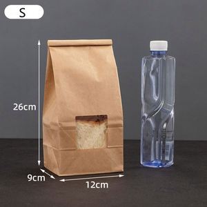 Bolsa de Panadería Marrón Personalizada con Ventana y Logotipo Personalizado al por Mayor, Paquete Promocional - Product Image 3