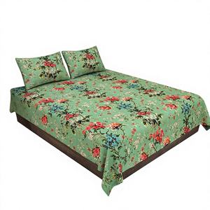 ชุดผ้าปูที่นอนพิมพ์ลายพรีเมียม ผ้าฝ้าย 100% พร้อมปลอกหมอน 2 ใบ ความหนาแน่น 300 เส้นด้าย เป็นมิตรกับสิ่งแวดล้อม ชุดเครื่องนอน 3 ชิ้น สำหรับทุกฤดู - Product Image 1