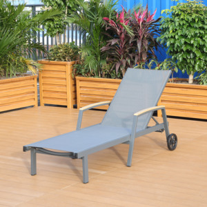 Chaise longue <span class=keywords><strong>de</strong></span> plage empilable, chaise longue <span class=keywords><strong>de</strong></span> <span class=keywords><strong>bord</strong></span> <span class=keywords><strong>de</strong></span> piscine, chaise longue <span class=keywords><strong>de</strong></span> jardin avec roulettes - Product Image 1