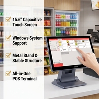 Terminal de point de vente tactile tout-en-un GSAN 15,6 pouces pour magasin de détail, système de paiement et caisse enregistreuse - Meilleures ventes