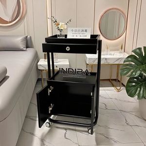 Salon <b>Trolley</b> With Drawer And Cabinet 4 Wheel Easy Moving Minimalist Design For Beauty Salon Furniture - Product Image 3