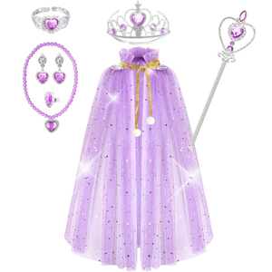 Capas <span class=keywords><strong>de</strong></span> Tul Bonitas y Elegantes con Accesorios para Niñas, Disfraces <span class=keywords><strong>de</strong></span> Princesa para Halloween, Vestidos <span class=keywords><strong>de</strong></span> Fiesta <span class=keywords><strong>de</strong></span> Cumpleaños, Capa <span class=keywords><strong>de</strong></span> Lentejuelas para Niñas - Product Image 3