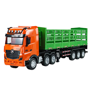 Camion de transport RC 1:18 avec semi-remorque 9 canaux, son et lumière, télécommande, rotation, véhicule d'ingénierie, jouet pour enfants - Product Image 2