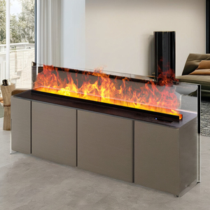 <span class=keywords><strong>Chimenea</strong></span> Eléctrica Manual Integrada de Metal Moderna para Interiores con Vapor de Agua de Atomización 3D - Product Image 2