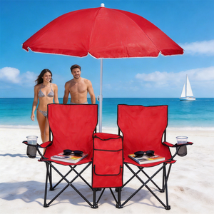 <span class=keywords><strong>Chaise</strong></span> <span class=keywords><strong>de</strong></span> plage double pliable avec parasol, <span class=keywords><strong>chaise</strong></span> <span class=keywords><strong>de</strong></span> <span class=keywords><strong>camping</strong></span> portable pour extérieur, patio, bord <span class=keywords><strong>de</strong></span> piscine, pêche - Product Image 1