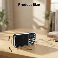 Mini radio AM/FM numérique, haut-parleur Coran, lecteur MP3 de poche en plastique, prise en charge de la carte TF, USB, prise casque, lampe torche LED intégrée L-088
