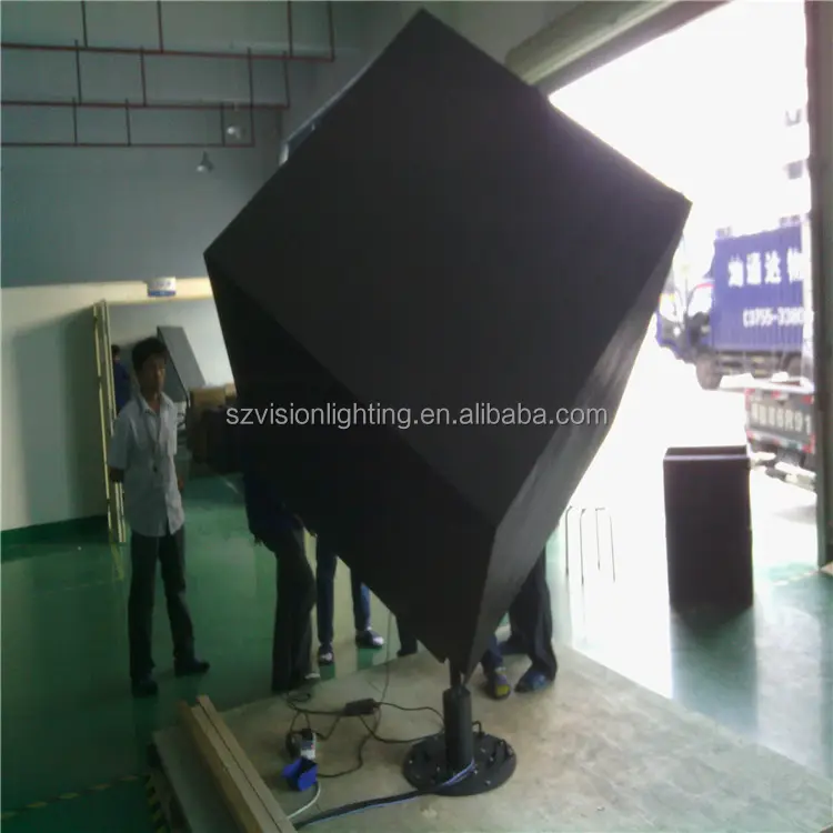 Écran LED 3D cube pour l'intérieur et l'extérieur, cube lumineux, 90 degrés