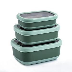 Lunch Box Metal Stainless Steel Bento 304 Stainless Steal Lunch Box Food Container With Anti-Slip Exterior