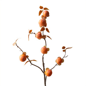 Yihua Floral Art Artificial Persimmon Branch Orange <b>Silk</b> <b>Flower</b> Home Decor For Living Room Table Arrangement - Product Image 5