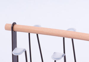 6 Gantungan Pengering Cangkir Kopi dengan Pegangan Kayu, Rak Penyimpanan & <span class=keywords><strong>Display</strong></span> untuk Cangkir Kaca - Product Image 6