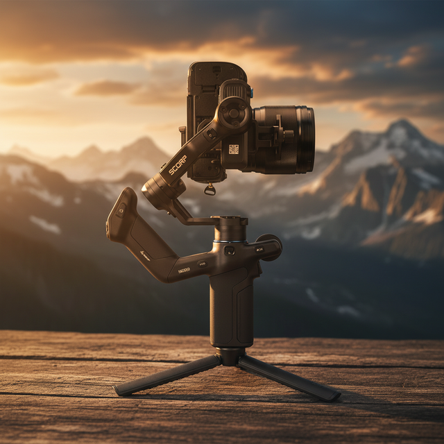 Feiyu SCORP Mini 3 Pro Kit Stabilizer 18m AI Tracking Detachable Remote Handle 4.4lbs Payload DSLR Camera Gimbal
