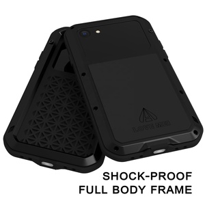 LOVE MEI-funda de Metal para <span class=keywords><strong>Iphone</strong></span> <span class=keywords><strong>SE</strong></span> <span class=keywords><strong>2022</strong></span>/SE3, carcasa armadura de aluminio a prueba de golpes con vidrio templado - Product Image 3