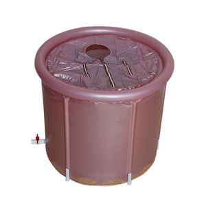 Baignoire gonflable ronde personnalisée pour enfants et adultes avec base antidérapante et valve de vidange en PVC - Product Image 1
