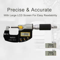 Micrómetro Robusto IP65 ASIMETO con Yunque de Carburo, Resistente al Polvo y al Agua, para Medición de Alta Precisión en Talleres de Mecanizado, en Stock