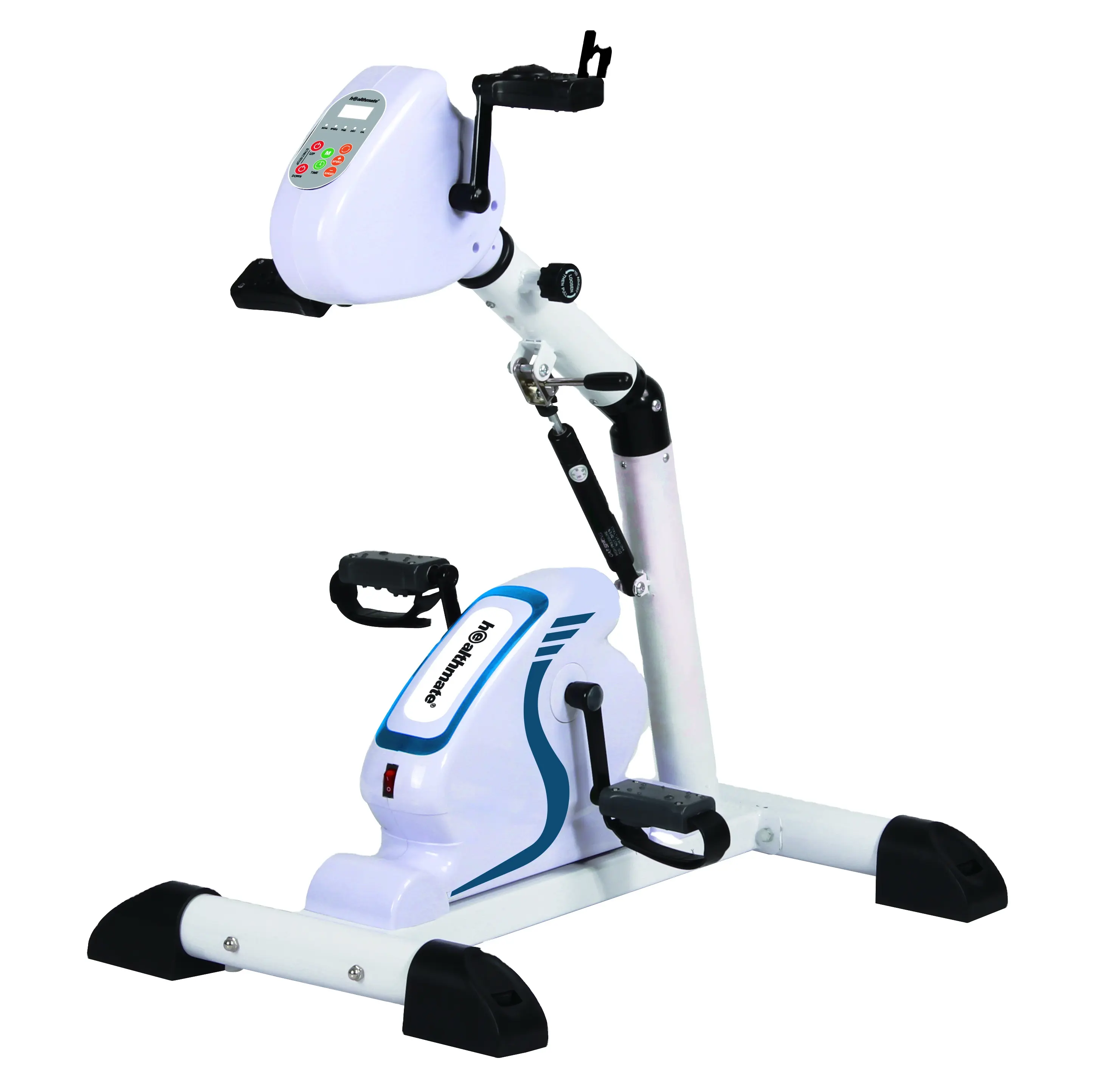 Mini Exercise Bike, HSM Under Desk Bike Pedal Exerciser Foot Cycle Arm & Leg Pedal Exerciser with LCD Screen Displays