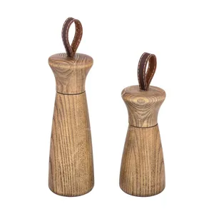 Molinillo de sal marina ajustable de nuevo diseño, molinillo de pimienta de madera o molinillo de sal para cocina casera