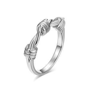 Bagues en fonte nouées de style américain pour hommes et femmes, proposition, fiançailles, anniversaire, cadeau d'anniversaire - Product Image 1