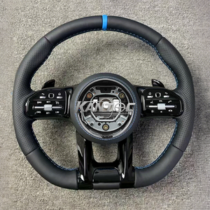 Volant en cuir demi-perforé pour Mercedes Benz ML W164 W166 W211 W212 C117 C118 W251 W176 W204 W205 <span class=keywords><strong>C63s</strong></span> <span class=keywords><strong>Gle</strong></span> 53 AMG - Product Image 4