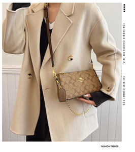 Sac à main <span class=keywords><strong>carré</strong></span> en PU imprimé rétro haut de gamme pour femme, nouvelle collection 2026, avec fermeture éclair et double bandoulière réglable.624 - Product Image 6