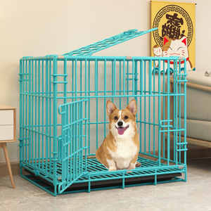 Cage pour chien et chat avec toilette, structure en fer, matériau extra-épais pour chiens et chats de petite/moyenne/grande taille, utilisation intérieure, toutes saisons - Product Image 3