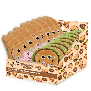 AFP Design personalizzato a colori per animali domestici giocattolo da masticare ampia varietà scatola del tesoro serie cane giocattolo giocattolo cigolante in lattice peluche cane da masticare Set di giocattoli - Product Image 4