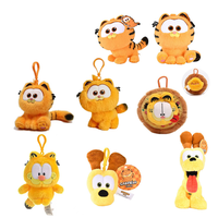 Poupée de chat en peluche orange avec broderie super douce et remplissage en coton PP pour le soulagement du stress et les cadeaux d'anniversaire des enfants