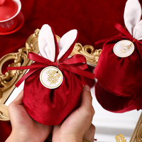 Panier de Pâques Lapin en Velours avec Oreilles, Sac Cadeau pour Adolescents, Fournitures de Fête de Pâques, Halloween, Anniversaire, Noël, Décoration Créative et Mignonne